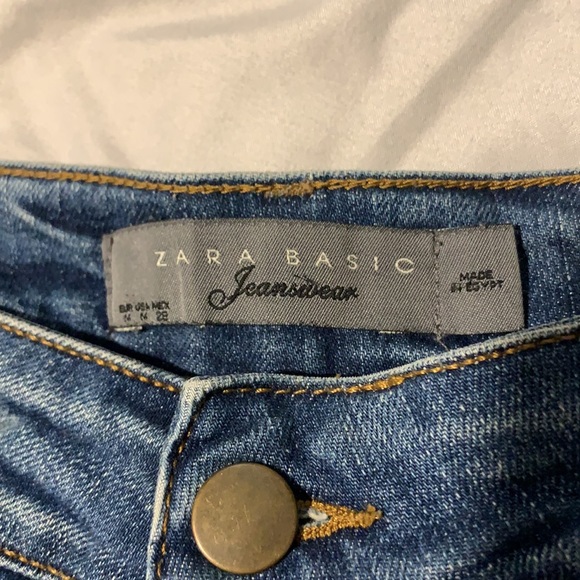 ZARA stretch denim Distressed S 28 - Picture 2 of 4